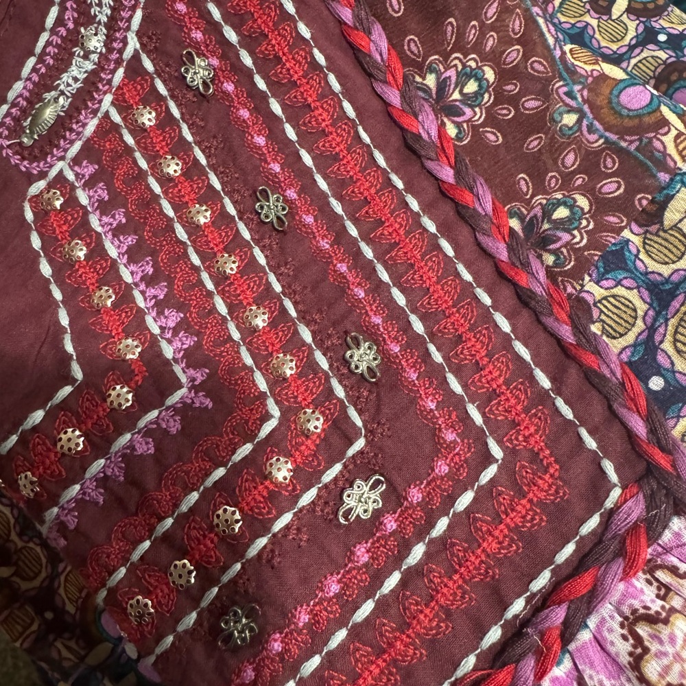 Bohemian Burgundy Dress - Picture 5 of 5